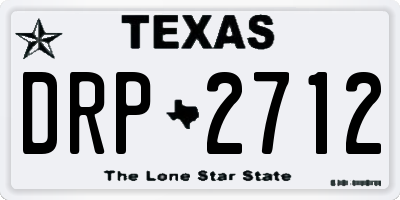 TX license plate DRP2712