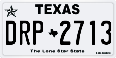 TX license plate DRP2713