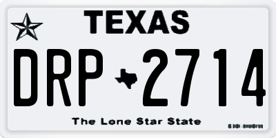 TX license plate DRP2714