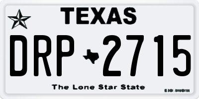 TX license plate DRP2715