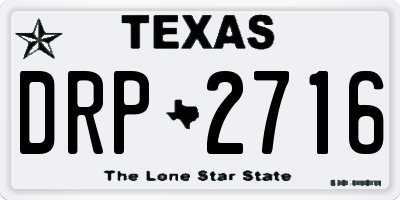 TX license plate DRP2716