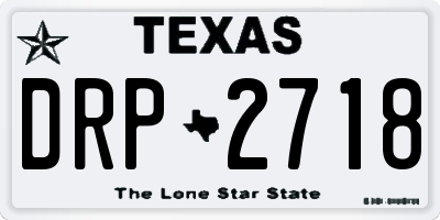 TX license plate DRP2718