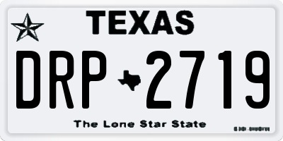 TX license plate DRP2719