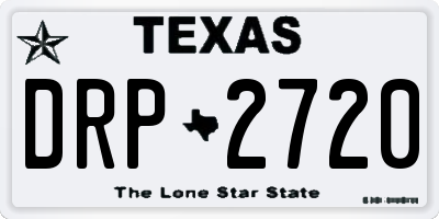 TX license plate DRP2720