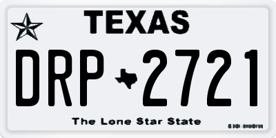 TX license plate DRP2721