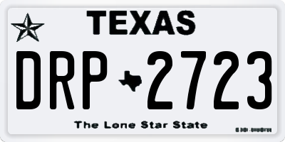 TX license plate DRP2723