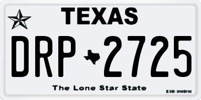 TX license plate DRP2725