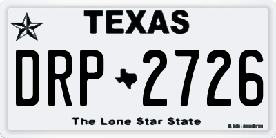 TX license plate DRP2726