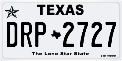 TX license plate DRP2727