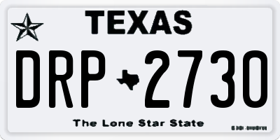 TX license plate DRP2730