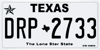 TX license plate DRP2733