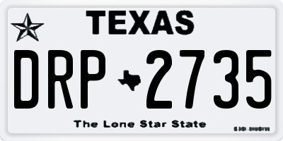 TX license plate DRP2735