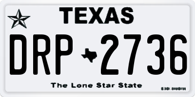 TX license plate DRP2736