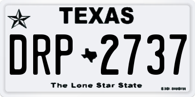 TX license plate DRP2737