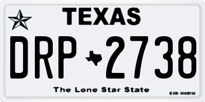 TX license plate DRP2738