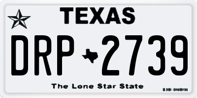 TX license plate DRP2739