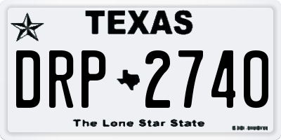 TX license plate DRP2740