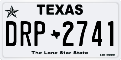TX license plate DRP2741