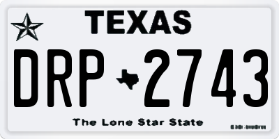 TX license plate DRP2743