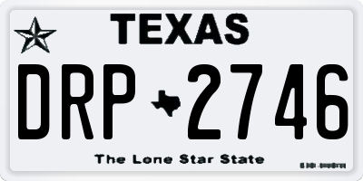 TX license plate DRP2746