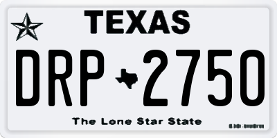 TX license plate DRP2750