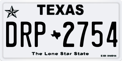 TX license plate DRP2754