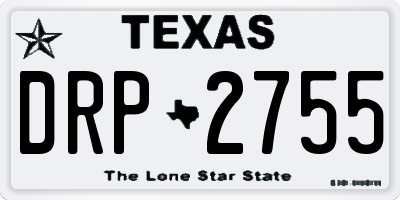 TX license plate DRP2755