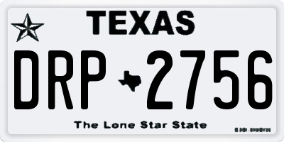 TX license plate DRP2756
