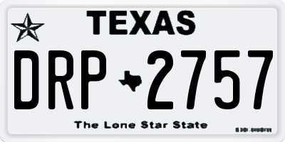 TX license plate DRP2757