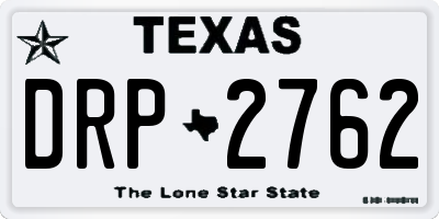TX license plate DRP2762