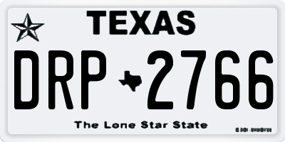 TX license plate DRP2766