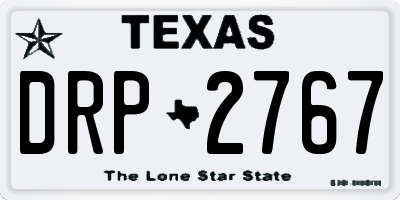 TX license plate DRP2767