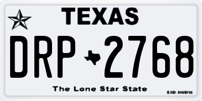 TX license plate DRP2768