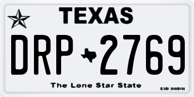 TX license plate DRP2769