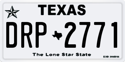 TX license plate DRP2771