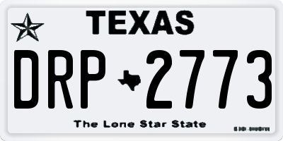 TX license plate DRP2773