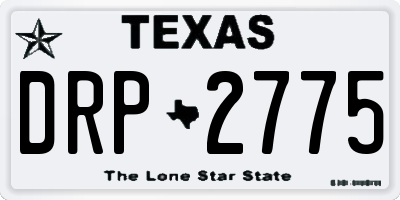 TX license plate DRP2775