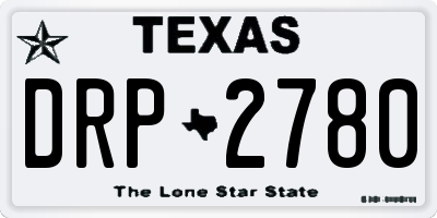 TX license plate DRP2780