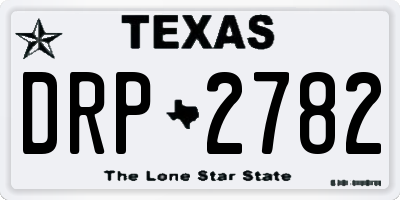 TX license plate DRP2782
