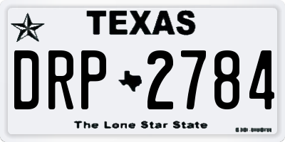 TX license plate DRP2784