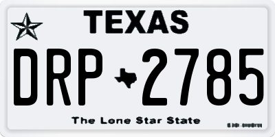 TX license plate DRP2785