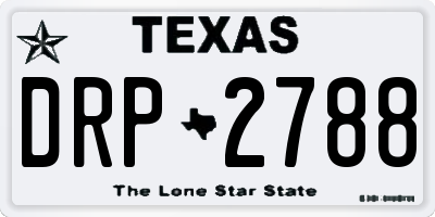 TX license plate DRP2788
