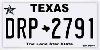 TX license plate DRP2791