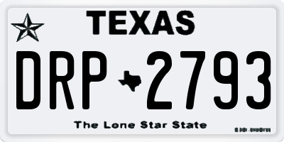 TX license plate DRP2793