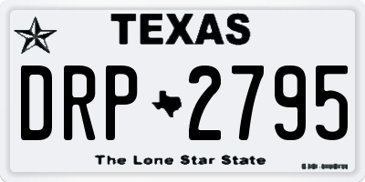 TX license plate DRP2795