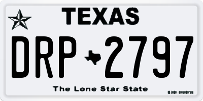 TX license plate DRP2797