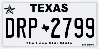 TX license plate DRP2799
