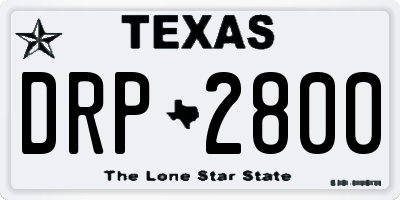 TX license plate DRP2800