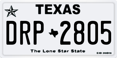 TX license plate DRP2805