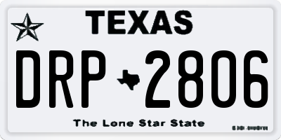 TX license plate DRP2806